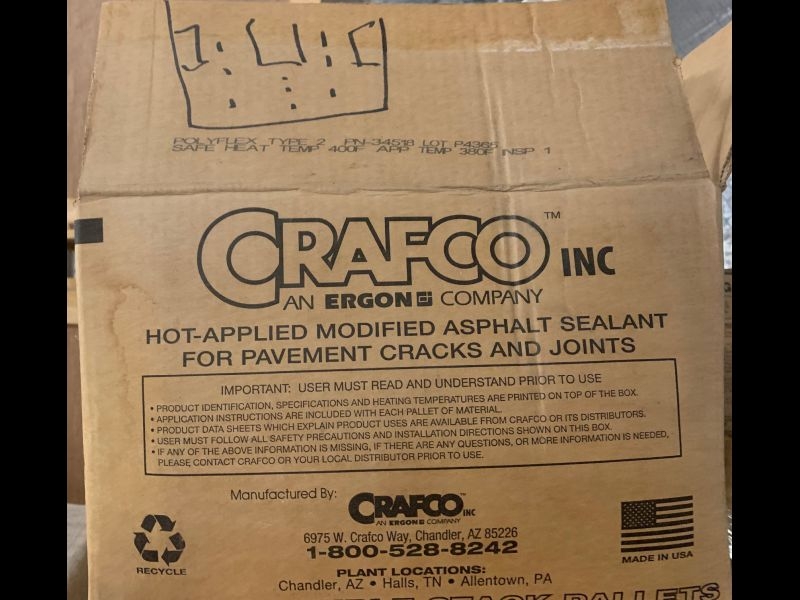 115 boxes of Crafco Polyflex Type-2 Crack Sealant